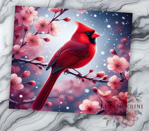 Holiday Remembrance Red Cardinal Tumbler, Christmas Memory Tumbler, 20oz Tumbler Wrap, In Loving Memory Design, Holiday Remembrance Gift, Bird Sublimation Art Sublimation Li Zamperini 