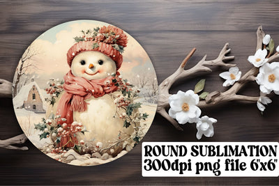 Holiday Round Design Keychain Retro Christmas Sublimation Sublimation afrosvg 
