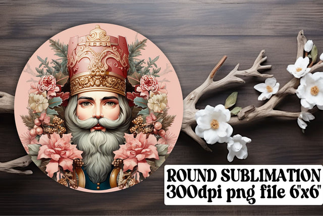 Holiday Round Design Keychain Retro Christmas Watercolor Sublimation afrosvg 