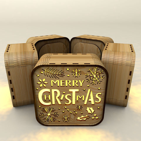 Holiday Shadow Box Lanterns — 5 in 1 - Laser Cut Designs SVG LaserCutano 