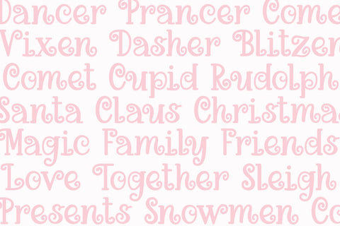 Holiday Shine - Cute Swirly Font Font KA Designs 