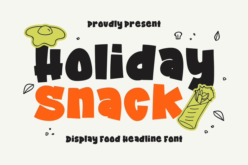 Holiday Snack - Food Font Font Mozarella 
