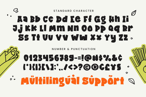 Holiday Snack - Food Font Font Mozarella 