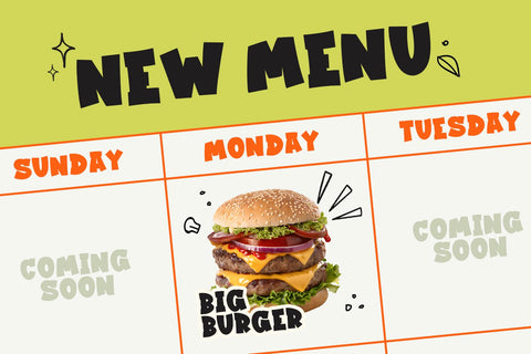 Holiday Snack - Food Font Font Mozarella 