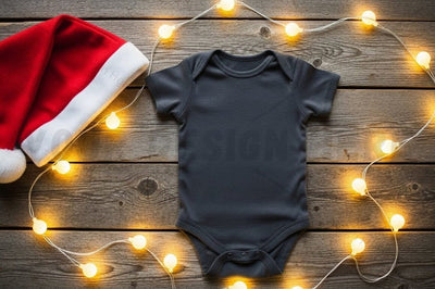 Holiday themed baby onesie Mock Up Photo Designangry 