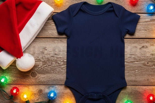 Holiday-themed baby onesie Mock Up Photo Designangry 