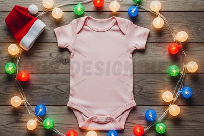 Holiday-themed baby onesie Mock Up Photo Designangry 