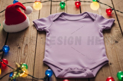Holiday themed baby onesie Mock Up Photo Designangry 