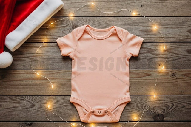Holiday themed baby onesie Mock Up Photo Designangry 