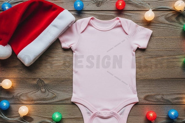 Holiday themed baby onesie mockup Mock Up Photo Designangry 