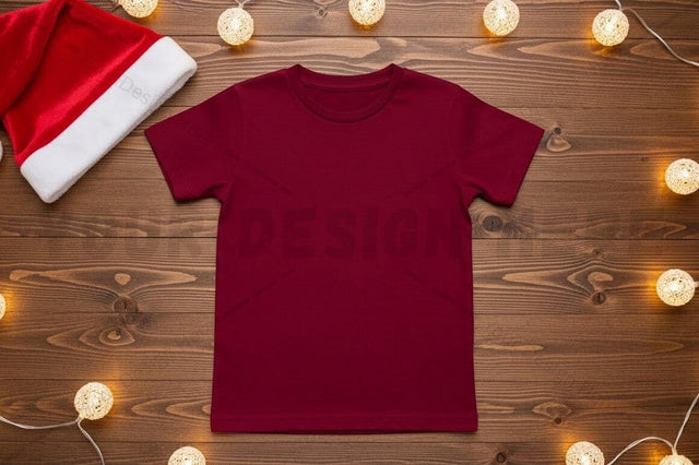 Holiday themed red t-shirt mockup Mock Up Photo Designangry 