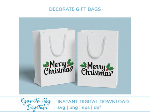 Holiday Titles SVG Bundle Merry Christmas Happy New Year SVG Kyanite Sky Digitals 