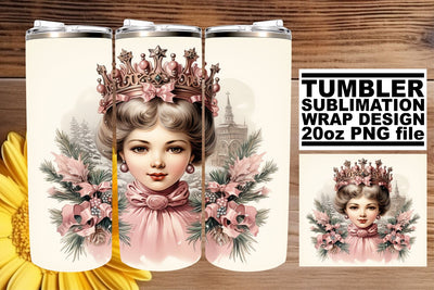 Holiday Tumbler Wrap - Retro Christmas Watercolor Design Sublimation afrosvg 