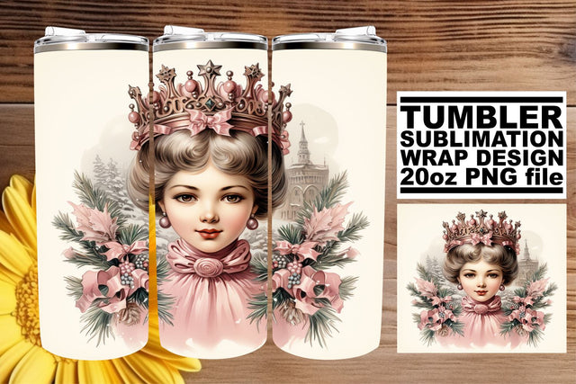 Holiday Tumbler Wrap - Retro Christmas Watercolor Design Sublimation afrosvg 