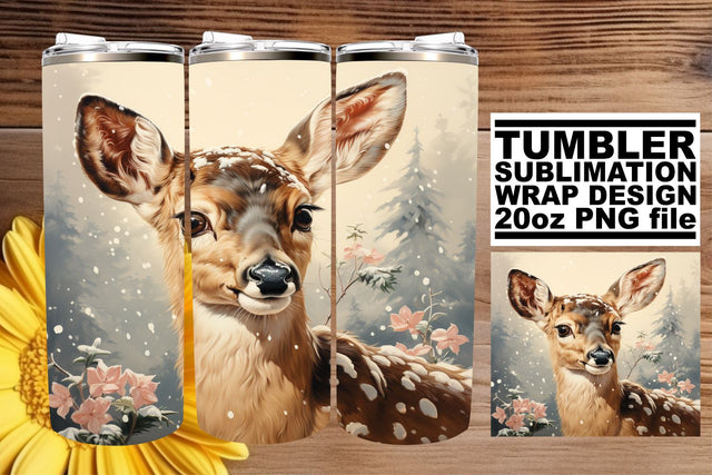 Holiday Watercolor Christmas Tumbler Wrap Sublimation 20oz Sublimation afrosvg 