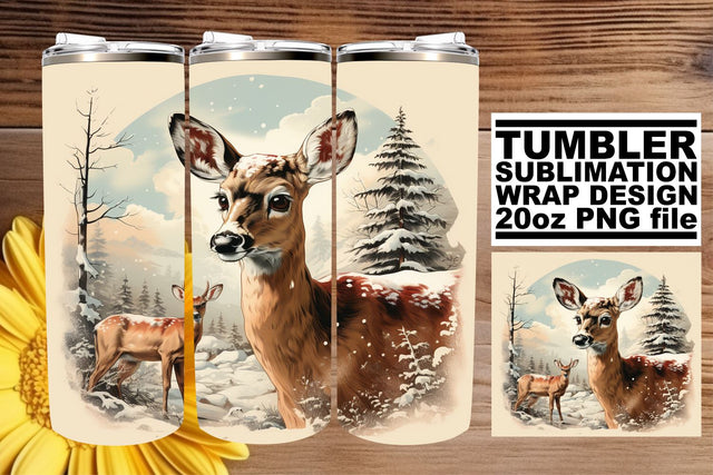 Holiday Watercolor Retro Tumbler Wrap - Christmas 20oz Design Sublimation afrosvg 