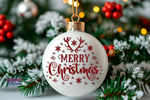 Holiday White Ornament Mockup Mock Up Photo Sublimatiz Designs 