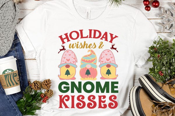 holiday wishes & gnome kisses SVG Angelina750 