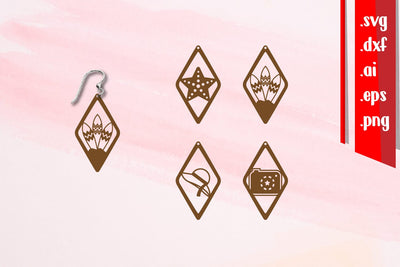 Holidays Earrings | Summer Earrings SVG zafrans studio 