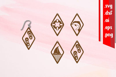 Holidays Earrings | Summer Earrings SVG zafrans studio 