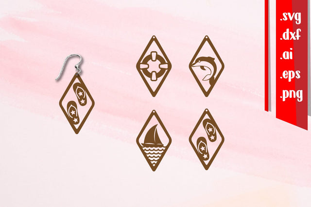 Holidays Earrings | Summer Earrings SVG zafrans studio 