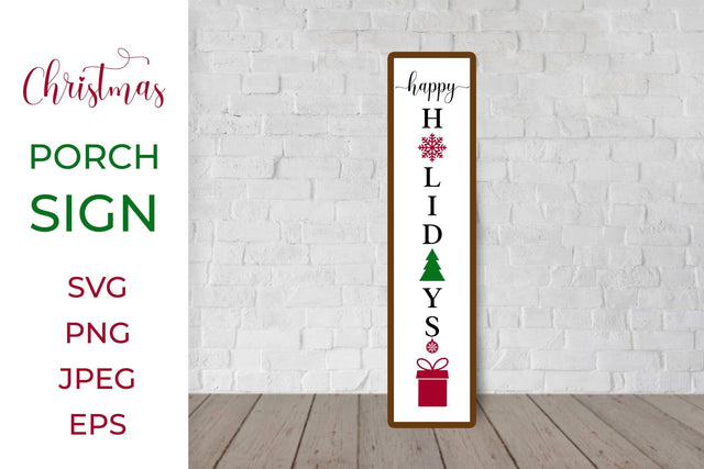 Holidays Porch Sign SVG. Christmas Vertical Front Sign SVG LaBelezoka 