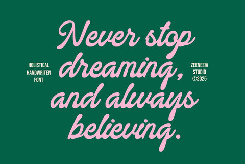 Holistical Font Zeenesia Std 