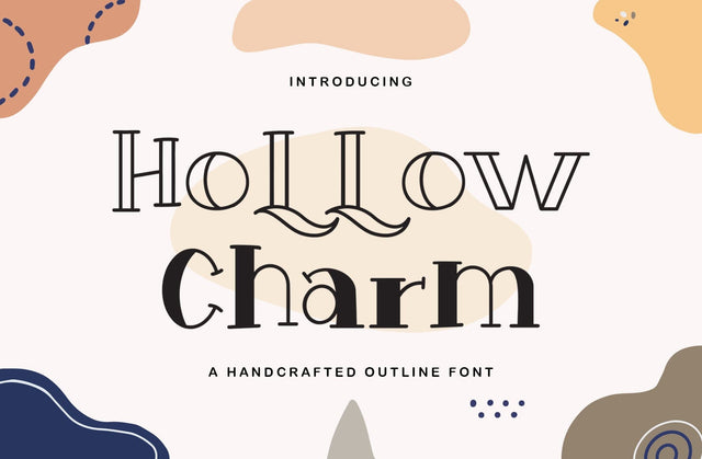 Hollow Charm Font Duo Font Yuby 