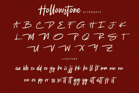 Hollowstone - Brush Font Font Alpaprana Studio 