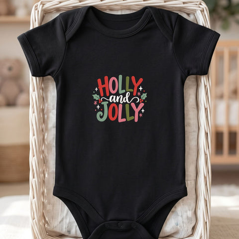 Holly and Jolly Christmas Embroidery Design – Colorful Retro Christmas Saying Holiday Machine Embroidery File Embroidery/Applique DESIGNS PatternFeed8 