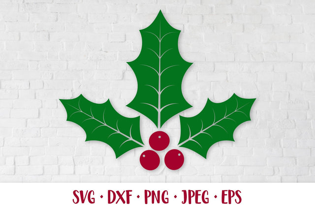 Holly Berry SVG. Christmas plant holly berries and leaves SVG LaBelezoka 