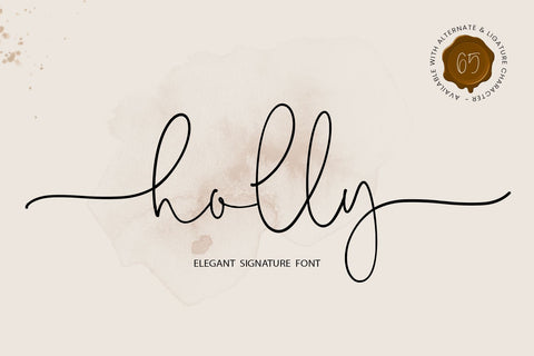 Holly - Christmas Font Font Mozarella 