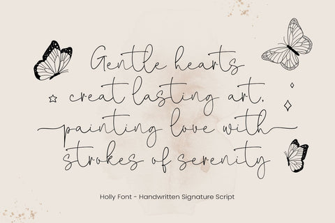 Holly - Christmas Font Font Mozarella 