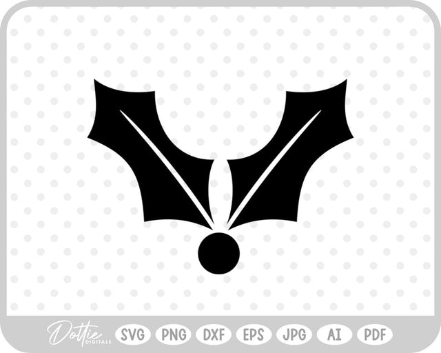 Holly Christmas Plant SVG DottieDigitals 