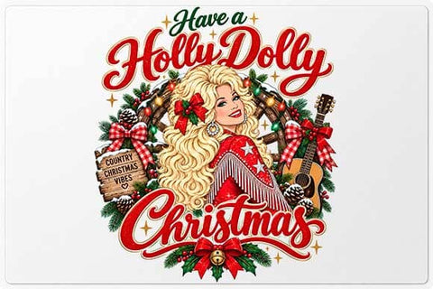 Holly Dolly Christmas Sublimation PNG SVG BillahCrafts 