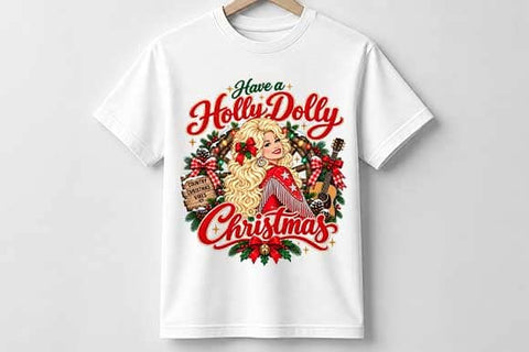 Holly Dolly Christmas Sublimation PNG SVG BillahCrafts 