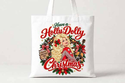Holly Dolly Christmas Sublimation PNG SVG BillahCrafts 