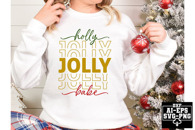 Holly Jolly Babe Svg Cut Files Creative Art SVG CraftlabSvg55 
