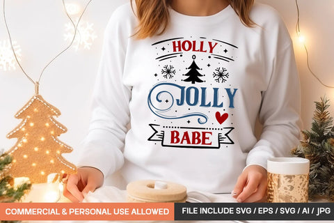 Holly Jolly Babe Svg Design SVG designmaster24 