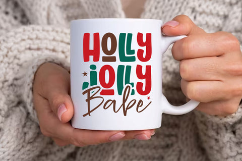 Holly jolly babe Svg Design SVG Regulrcrative 