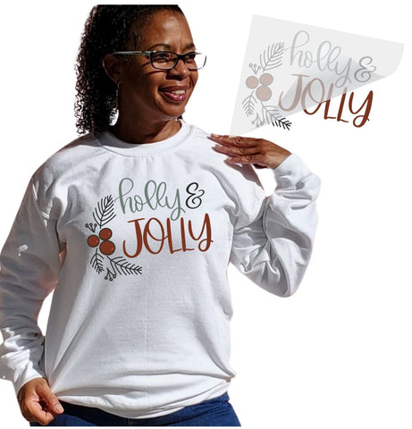 Holly Jolly Christmas DTF Transfer Physical So Fontsy T-Shirt Iron-On Transfer Shop