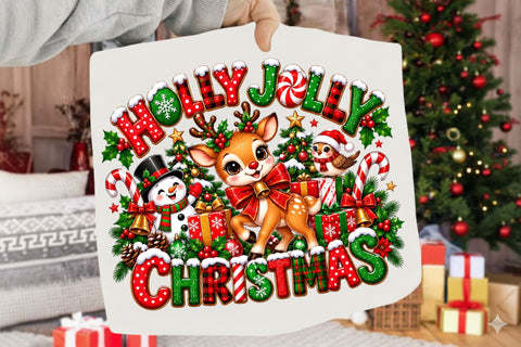 Holly Jolly Christmas PNG Sublimation SVGArt 