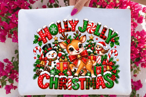Holly Jolly Christmas PNG Sublimation SVGArt 