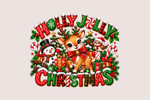 Holly Jolly Christmas PNG Sublimation SVGArt 