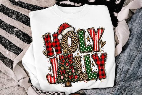 Holly Jolly Christmas Sublimation PNG SVG DesignDestine 