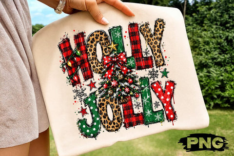 Holly Jolly Christmas Sublimation PNG SVG DesignDestine 