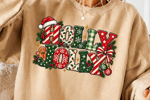 Holly Jolly Christmas Sublimation PNG SVG DesignDestine 