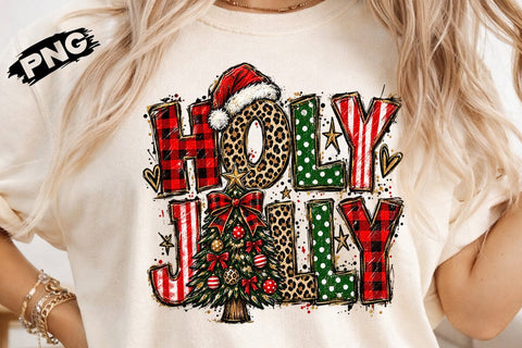 Holly Jolly Christmas Sublimation PNG SVG DesignDestine 