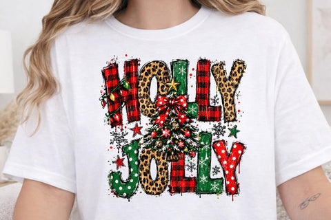Holly Jolly Christmas Sublimation PNG SVG DesignDestine 