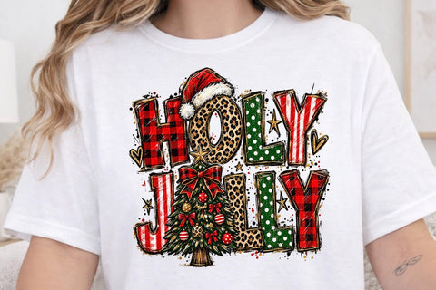 Holly Jolly Christmas Sublimation PNG SVG DesignDestine 